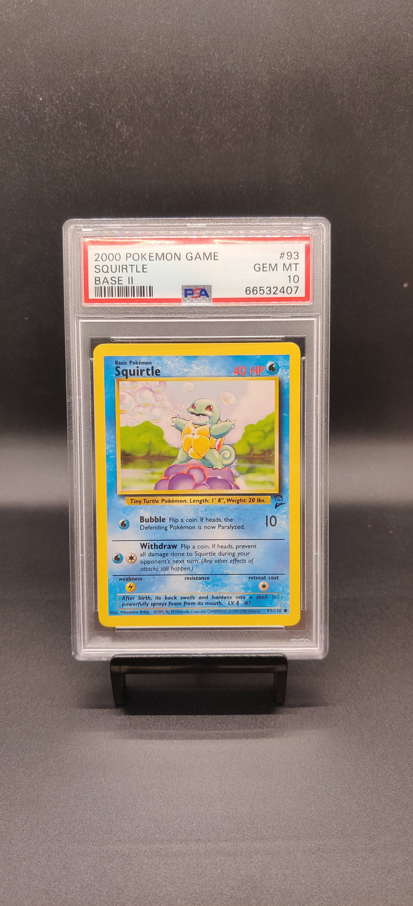 Squirtle base set 2 PSA 10